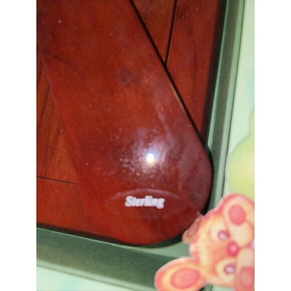 Lovely Cunill Sterling Silver Plated Children Picture‎ Frame with Relief Bunnies - Picture 5 of 10